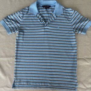 Brooks Brothers Polo Shirt Slim Fit Size Small. Blue Gray Stripes